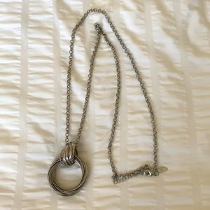 New York and Co Silver Bangle Necklace